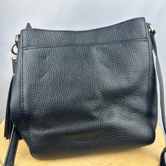 BUNDLE: Michael Kors Black Leather Bedford Tassel Crossbody Purse w/ Wallet - Picture 3 of 14